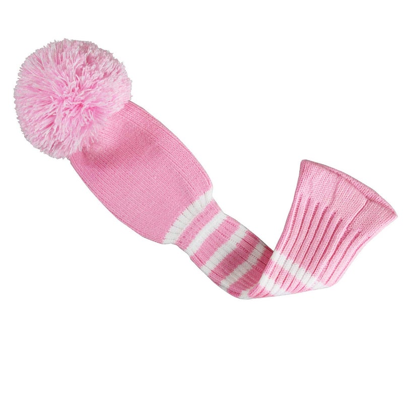 Scott Edward Multi-Style Optional Individualized Knit Golf Club Head Covers Set of 4  Fit for Driver Wood(460cc) * 1  Fairway Wood * 2  and Hybrid(UT) * 1  for Male/Female Golfers (Light Pink) - Image 4